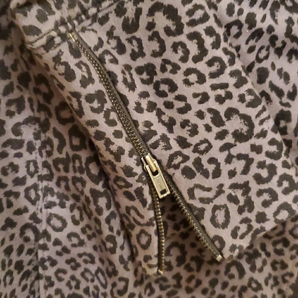 EXPRESS Gray/Black Leopard Moto Jacket - Small‎ - Picture 7 of 9